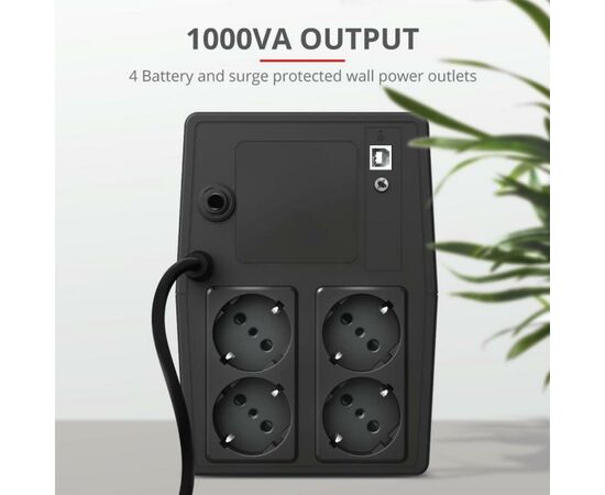 Источник бесперебойного питания Trust Paxxon 1000VA UPS 4 Outlets (23504_TRUST), изображение 8 Источник бесперебойного питания Trust Paxxon 1000VA UPS 4 Outlets (23504_TRUST), изображение 8