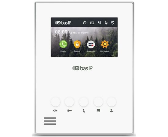 Відеодомофон Bas-IP AU-04LA White (AU-04LA_W)