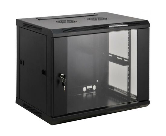 Шкаф настенный Kingda 15U 19" 600x600 RAL9004 (KD-007-6615)