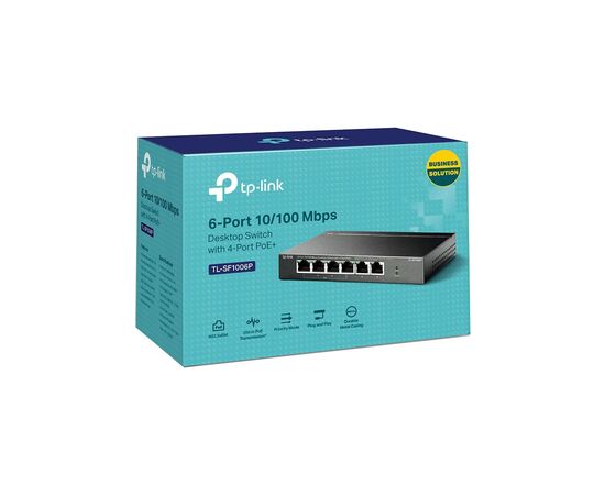 Коммутатор сетевой TP-Link TL-SF1006P, изображение 3 Коммутатор сетевой TP-Link TL-SF1006P, изображение 3