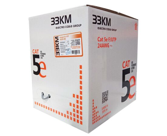 Кабель сетевой ЗЗКМ FTP 305м 4*2*24AWG[0,51] медь[СU] cat.5e, внутренний [PVC] (72566), изображение 2