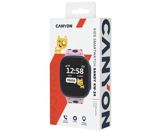 Смарт-часы Canyon CNE-KW34PP Kids smartwatch Sandy, Pink (CNE-KW34PP), изображение 6 Смарт-часы Canyon CNE-KW34PP Kids smartwatch Sandy, Pink (CNE-KW34PP), изображение 6