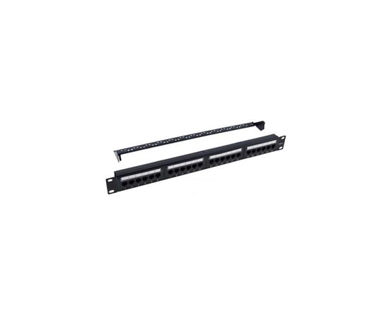 Патч-панель 19" 24xRJ-45 UTP Cat.6, 1U, with organizer Kingda (KD-PP07-UTP-C6-24P)