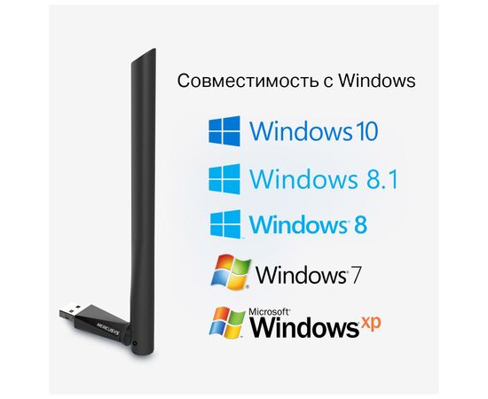 Сетевая карта Wi-Fi Mercusys MU6H, изображение 7 Сетевая карта Wi-Fi Mercusys MU6H, изображение 7
