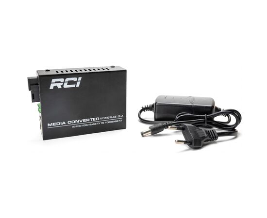 Медиаконвертер RCI 1G, 20km, SC, RJ45, Tx 1310nm standart size metal case (RCI502W-GE-20-A), изображение 3 Медиаконвертер RCI 1G, 20km, SC, RJ45, Tx 1310nm standart size metal case (RCI502W-GE-20-A), изображение 3