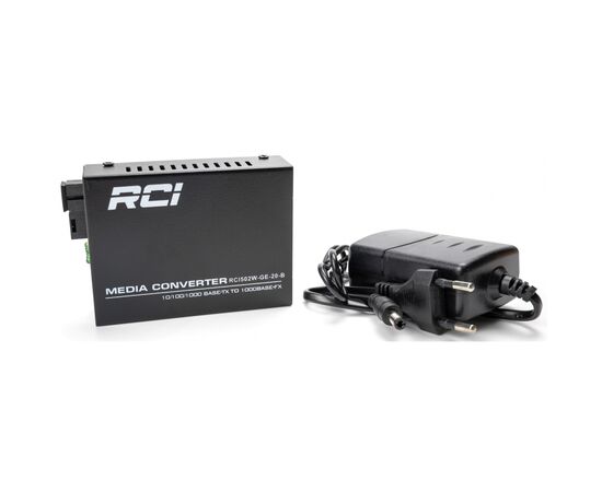 Медіаконвертер RCI 1G, 20km, SC, RJ45, Tx 1550nm standart size metal case (RCI502W-GE-20-B), зображення 3 Медіаконвертер RCI 1G, 20km, SC, RJ45, Tx 1550nm standart size metal case (RCI502W-GE-20-B), зображення 3