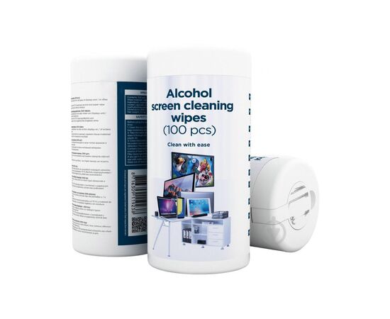 Серветки Gembird Alcohol screen cleaning wipes, 100 pcs (CK-AWW100-01)