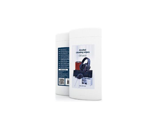 Серветки Gembird Alcohol cleaning wipes (50 pcs), micro-fiber (CK-AWW50-01)