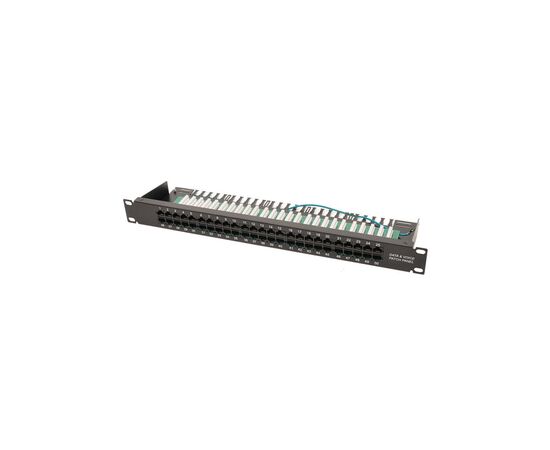Патч-панель 19" телефонна 1U, 50xRJ-45, Cat.3, DUAL type Voltronic (PPU50-1U)