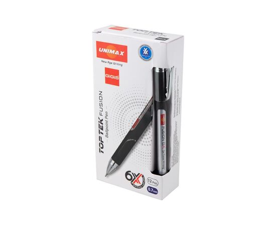 Ручка шариковая Unimax Top Tek Fusion 10000, черная (UX-10 000-01), изображение 3 Ручка шариковая Unimax Top Tek Fusion 10000, черная (UX-10 000-01), изображение 3