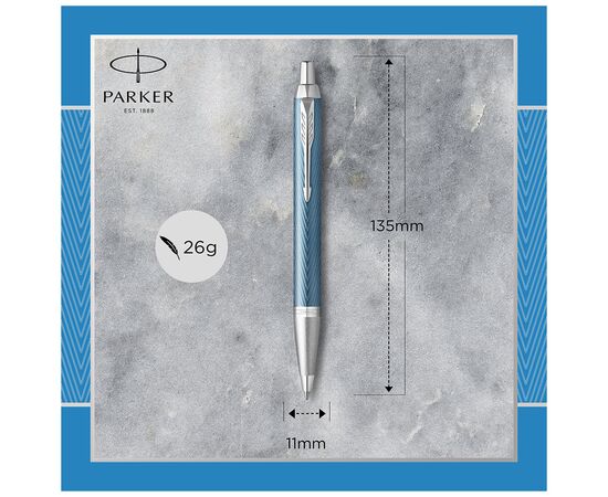 Ручка шариковая Parker IM 17 Premium Blue Grey CT BP (24 932), изображение 3 Ручка шариковая Parker IM 17 Premium Blue Grey CT BP (24 932), изображение 3