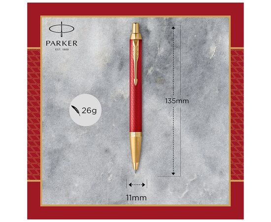 Ручка шариковая Parker IM 17 Premium Red GT BP (24 832), изображение 4 Ручка шариковая Parker IM 17 Premium Red GT BP (24 832), изображение 4