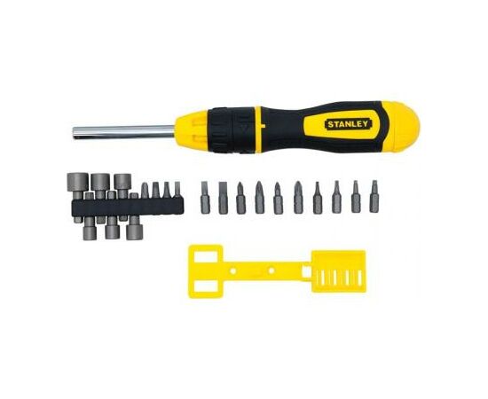 Викрутка Stanley Multibit з храповим механізмом з 20-ма вставками (STHT0-62574)