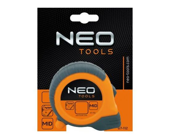 Рулетка Neo Tools стальная лента 3 м x 19 мм, магнит (67-113), изображение 2 Рулетка Neo Tools стальная лента 3 м x 19 мм, магнит (67-113), изображение 2