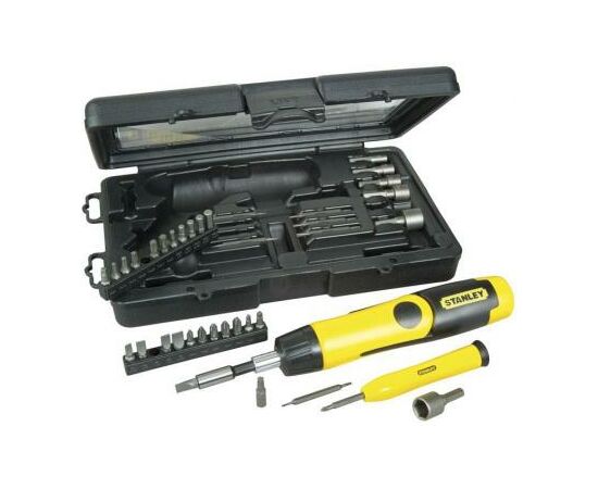Отвертка Stanley Pistol Grip Ratchet с храповым механ., 36 вставк. (0-63-038)