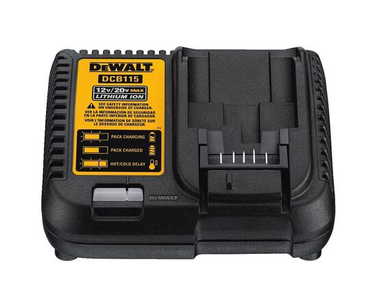 Зарядное устройство для аккумуляторов инструмента DeWALT 10.8 В, 14.4 В, 18 В, 54 В,4 A, 0.5 кг (DCB115), изображение 2 Зарядное устройство для аккумуляторов инструмента DeWALT 10.8 В, 14.4 В, 18 В, 54 В,4 A, 0.5 кг (DCB115), изображение 2