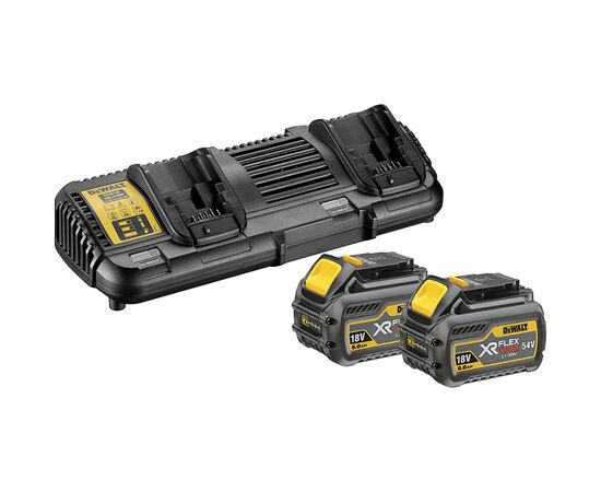Зарядное устройство для аккумуляторов инструмента DeWALT 18 В, 54 В,4 А, 1.2 кг, 2 аккумулятора (DCB132T2)