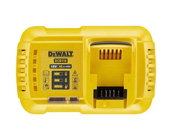 Зарядное устройство для аккумуляторов инструмента DeWALT 18 В, 54 В,8 А, 0.65 кг (DCB118), изображение 2 Зарядное устройство для аккумуляторов инструмента DeWALT 18 В, 54 В,8 А, 0.65 кг (DCB118), изображение 2