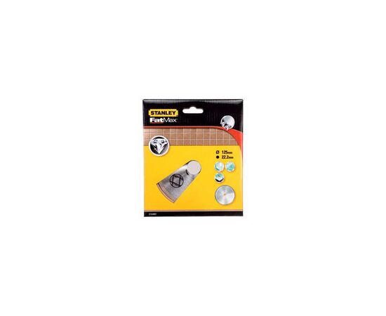 Диск пильный Stanley алмазный 125x22.2 кафель/керамика цельный (STA38007)