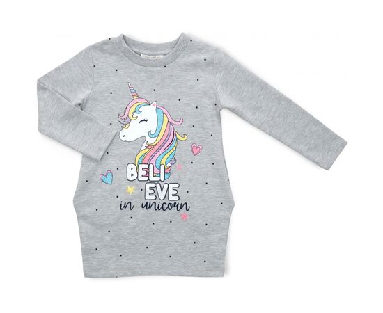 Платье POP FASHION с единорогом (6688-110G-gray)