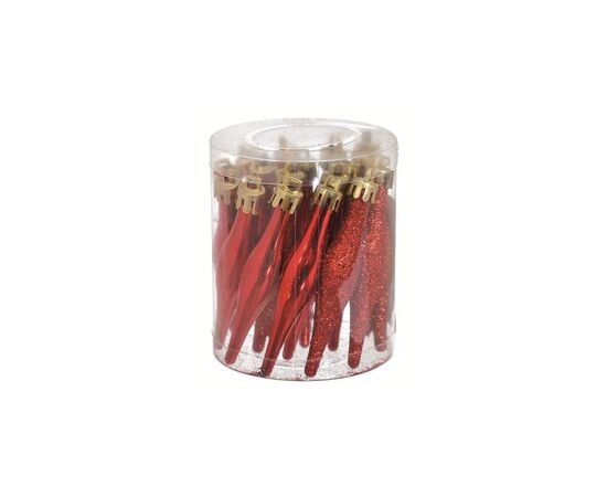Елочная игрушка Jumi Сосульки 18 шт (9,5 см) красные (5900410690691)