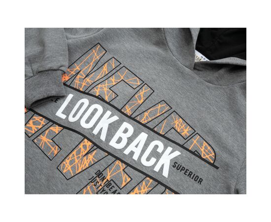 Кофта Breeze худи с капюшоном (15216-140B-gray), изображение 3 Кофта Breeze худи с капюшоном (15216-140B-gray), изображение 3