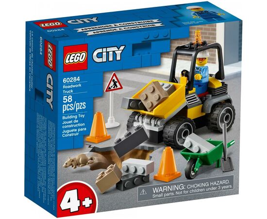 Конструктор LEGO City Great Vehicles Пикап для дорожных работ 58 деталей (60284)