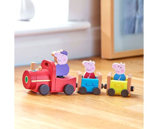 Игровой набор Peppa деревянный Паровозик дедушка Пеппи (07210), изображение 4 Игровой набор Peppa деревянный Паровозик дедушка Пеппи (07210), изображение 4