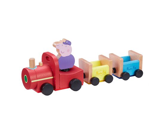 Игровой набор Peppa деревянный Паровозик дедушка Пеппи (07210)