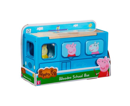 Игровой набор Peppa деревянный сортер - Школьный автобус Пеппи (07222), изображение 4 Игровой набор Peppa деревянный сортер - Школьный автобус Пеппи (07222), изображение 4