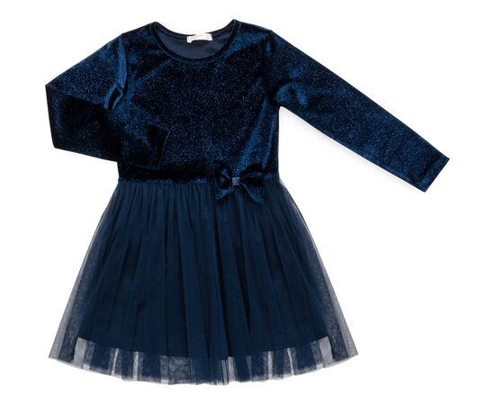 Платье Breeze велюровое с фатиновой юбкой (16968-164G-blue)