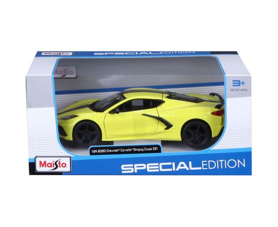 Машина Maisto 2020 Chevrolet Corvette C8 жовтий 124 (31527 yellow), зображення 2 Машина Maisto 2020 Chevrolet Corvette C8 жовтий 124 (31527 yellow), зображення 2