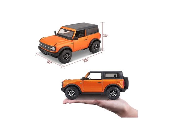 Машина Maisto Ford Bronco (2 Doors Version) помаранчевий 124 (31530 met. orange), зображення 9 Машина Maisto Ford Bronco (2 Doors Version) помаранчевий 124 (31530 met. orange), зображення 9