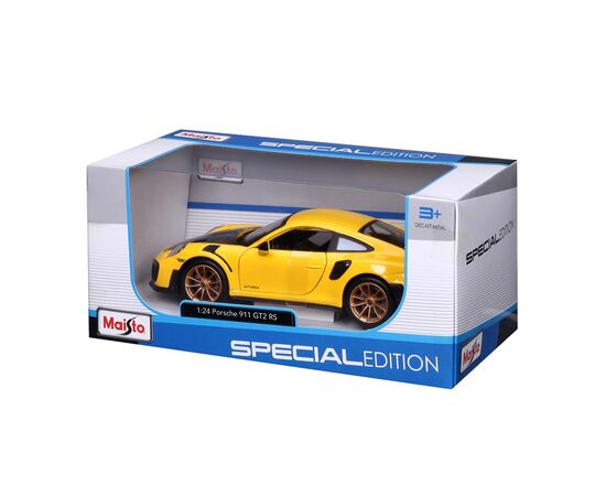Машина Maisto Porsche 911 GT2 RS жовтий 124 (31523 yellow), зображення 4 Машина Maisto Porsche 911 GT2 RS жовтий 124 (31523 yellow), зображення 4
