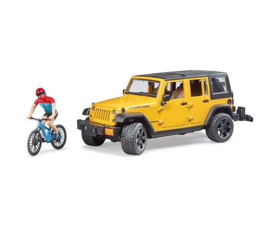 Спецтехника Bruder Джип Jeep Rubicon с фигуркой велосипедиста на спортивном бай (02543), изображение 2 Спецтехника Bruder Джип Jeep Rubicon с фигуркой велосипедиста на спортивном бай (02543), изображение 2