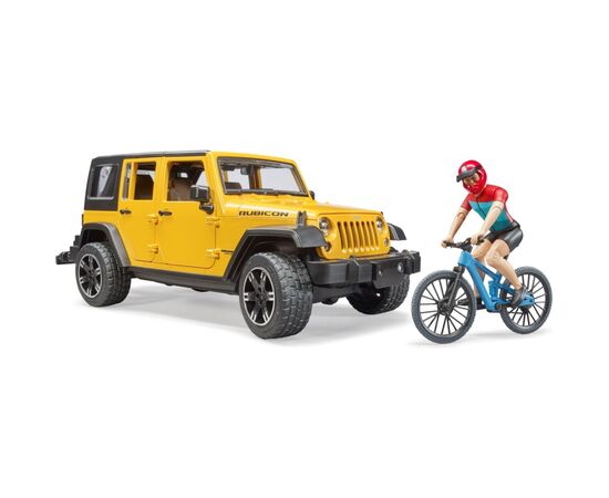 Спецтехника Bruder Джип Jeep Rubicon с фигуркой велосипедиста на спортивном бай (02543), изображение 3 Спецтехника Bruder Джип Jeep Rubicon с фигуркой велосипедиста на спортивном бай (02543), изображение 3