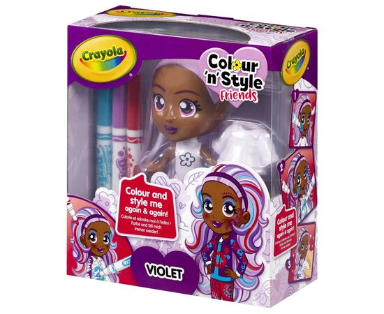 Набор для творчества Crayola Colour n Style Стильные девушки Виолетта (918939.005), изображение 7 Набор для творчества Crayola Colour n Style Стильные девушки Виолетта (918939.005), изображение 7