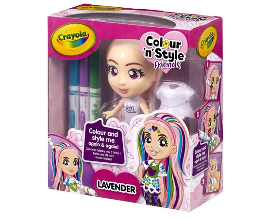 Набор для творчества Crayola Colour n Style Стильные девушки Лаванда (918940.005), изображение 7 Набор для творчества Crayola Colour n Style Стильные девушки Лаванда (918940.005), изображение 7