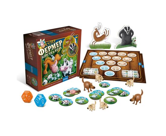 Настольная игра Granna Суперфермер 3 в 1 (84085), изображение 2 Настольная игра Granna Суперфермер 3 в 1 (84085), изображение 2