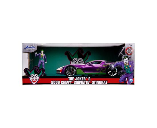 Машина Jada Шевроле Корвет Стінгрей Концепт металева з фігуркою Джокера (253255020), зображення 7 Машина Jada Шевроле Корвет Стінгрей Концепт металева з фігуркою Джокера (253255020), зображення 7