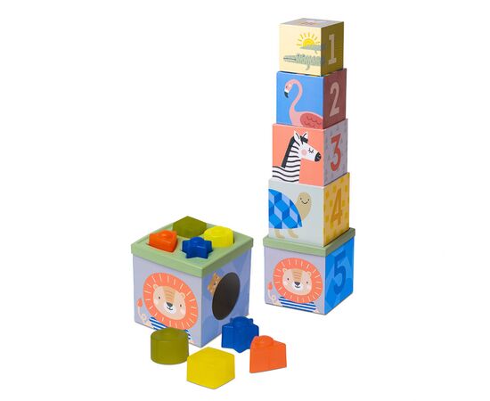 Розвиваюча іграшка Taf Toys cортер-пірамідка Савана Кубики Африка (12725), зображення 2 Розвиваюча іграшка Taf Toys cортер-пірамідка Савана Кубики Африка (12725), зображення 2