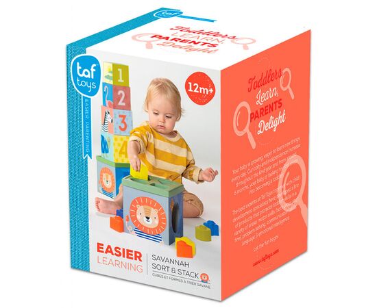 Розвиваюча іграшка Taf Toys cортер-пірамідка Савана Кубики Африка (12725), зображення 6 Розвиваюча іграшка Taf Toys cортер-пірамідка Савана Кубики Африка (12725), зображення 6