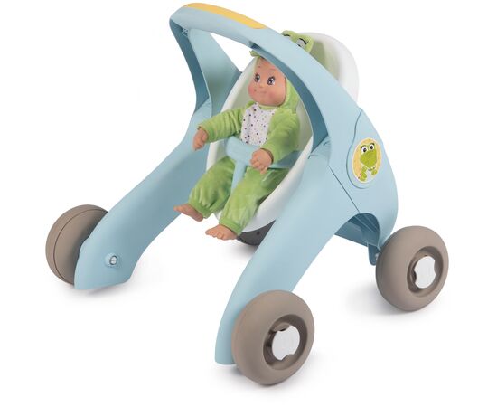 Коляска для кукол Smoby Миникисс 3в1 для прогулок Голубая (210207), изображение 5 Коляска для кукол Smoby Миникисс 3в1 для прогулок Голубая (210207), изображение 5