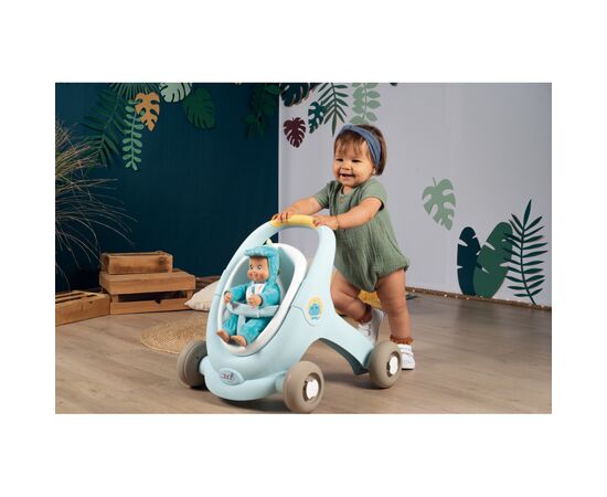 Коляска для кукол Smoby Миникисс 3в1 для прогулок Голубая (210207), изображение 8 Коляска для кукол Smoby Миникисс 3в1 для прогулок Голубая (210207), изображение 8