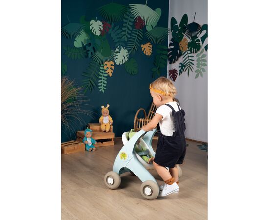 Коляска для кукол Smoby Миникисс 3в1 для прогулок Голубая (210207), изображение 9 Коляска для кукол Smoby Миникисс 3в1 для прогулок Голубая (210207), изображение 9