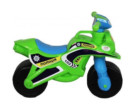 Біговел Active Baby Police музичний зелено-блакитний (0139-0152М), зображення 3 Біговел Active Baby Police музичний зелено-блакитний (0139-0152М), зображення 3