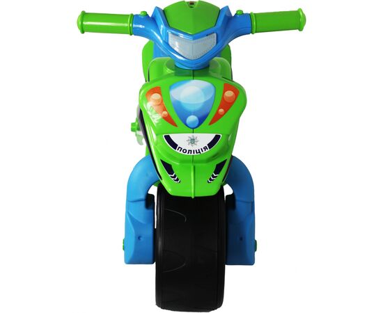 Біговел Active Baby Police музичний зелено-блакитний (0139-0152М), зображення 5 Біговел Active Baby Police музичний зелено-блакитний (0139-0152М), зображення 5