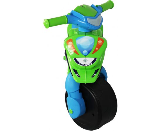 Біговел Active Baby Police музичний зелено-блакитний (0139-0152М), зображення 6 Біговел Active Baby Police музичний зелено-блакитний (0139-0152М), зображення 6