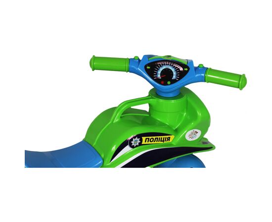 Біговел Active Baby Police музичний зелено-блакитний (0139-0152М), зображення 7 Біговел Active Baby Police музичний зелено-блакитний (0139-0152М), зображення 7