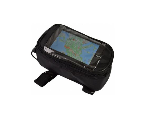 Велосумка нарамна Poputchik під смартфон 20х12х10 см Black (MFV63306-001)